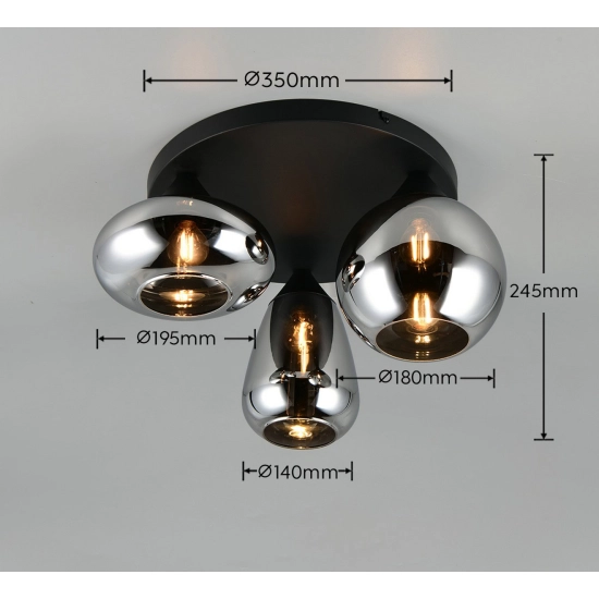 LUMINA – 617030332 excl. 3x E14 · max. 10W TRIO