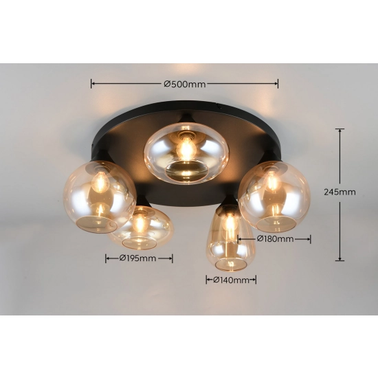 LUMINA – 617030513 excl. 5x E14 · max. 10W TRIO