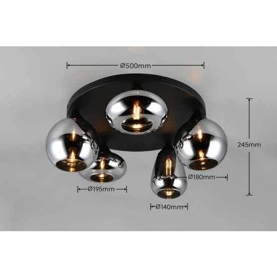 LUMINA – 617030532 excl. 5x E14 · max. 10W TRIO