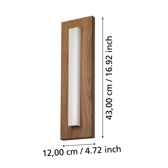 BITETTO lampa ścienna kinkiet zewnętrzny LED brązowy 900679 EGLO