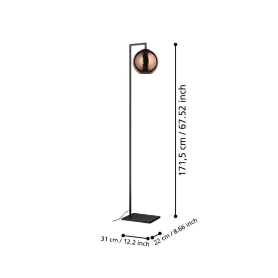 CORDOBA Lampa podłogowa 390253 EGLO