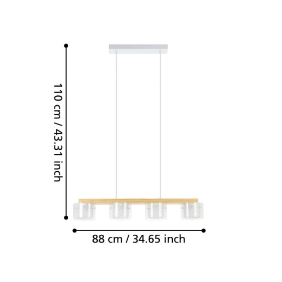 PORTICO-Z Lampa wisząca 900881 EGLO