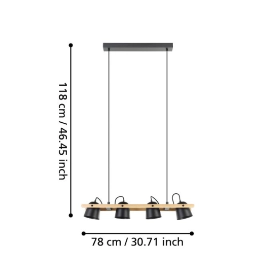 HORNWOOD-Z Lampa wisząca 900883 EGLO