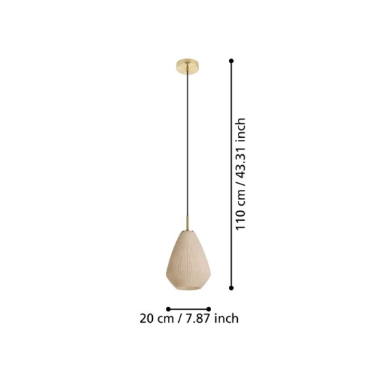 CAPRAROLA Lampa wisząca 900812 EGLO