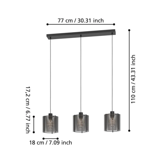 SEGOVIA Lampa wisząca 900738 EGLO