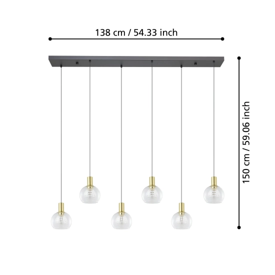 TERQUE Lampa wisząca 390281 EGLO