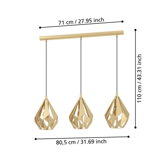 CARLTON Lampa wisząca 43909 EGLO