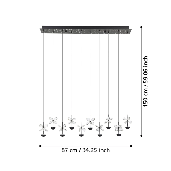PIANOPOLI 2 Lampa wisząca 390278 EGLO