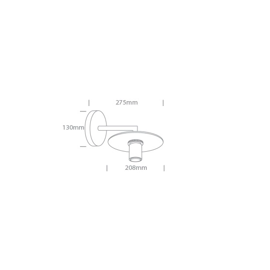 Dekoracyjna oprawa ścienna Calvi 62120A/BBS One Light
