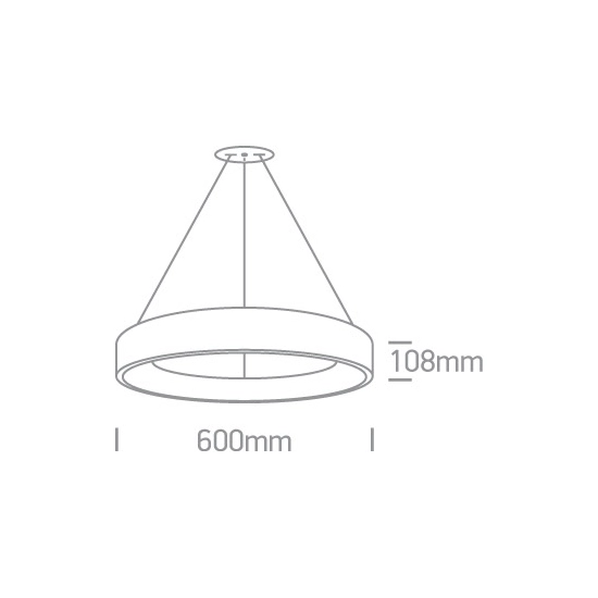 WHITE PENDANT LED 42W CCTV IP20 230V 62142NB/W/V ONE LIGHT