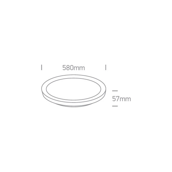 The LED Decorative Plafon 62148L/BGL/W 48W/3000K ONE LIGHT