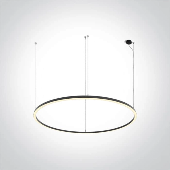 kinkiecik.pl Nufel 62156D/B/W czarna lampa wisząca LED 100W 230V 3000K; w zestawie zasilacze LED 2x1200mA ONE LIGHT
