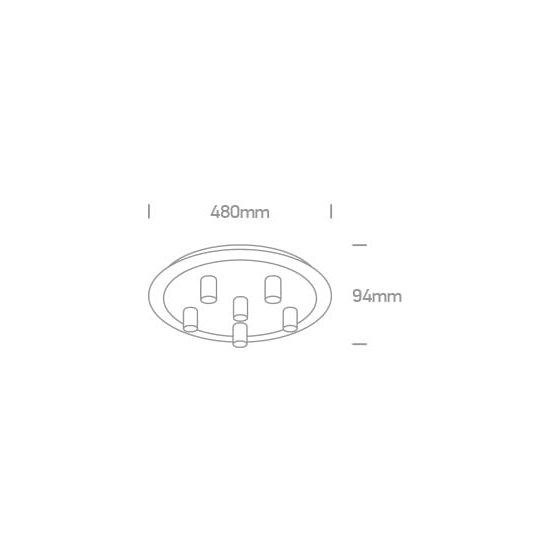 kinkiecik.pl Lemonia 6 62172C/BS dekoracyjna oprawa sufitowa w kolorach biel-mosiądz E27 6x12W 100-240V ONE LIGHT