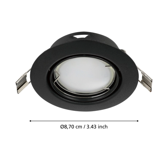 PENETO Oprawa stropowa GU10 LED czarna zestaw 3 szt 900752 EGLO