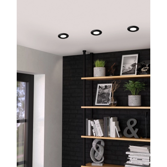 PENETO Oprawa stropowa GU10 LED czarna zestaw 3 szt 900752 EGLO