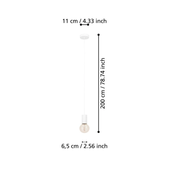 POZUETA 1 Lampa wisząca 900798 EGLO