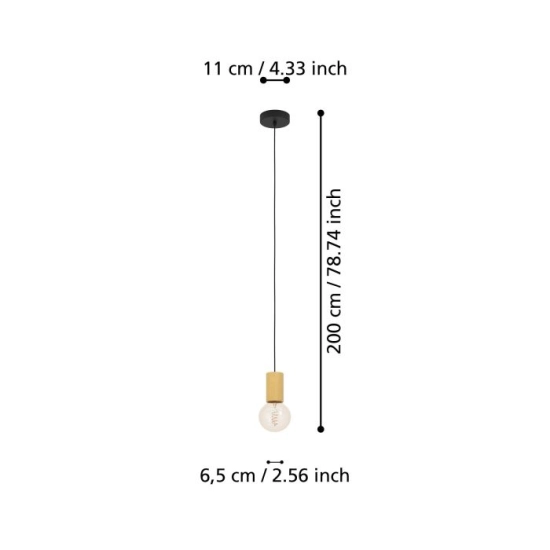POZUETA 1 Lampa wisząca 900801 EGLO