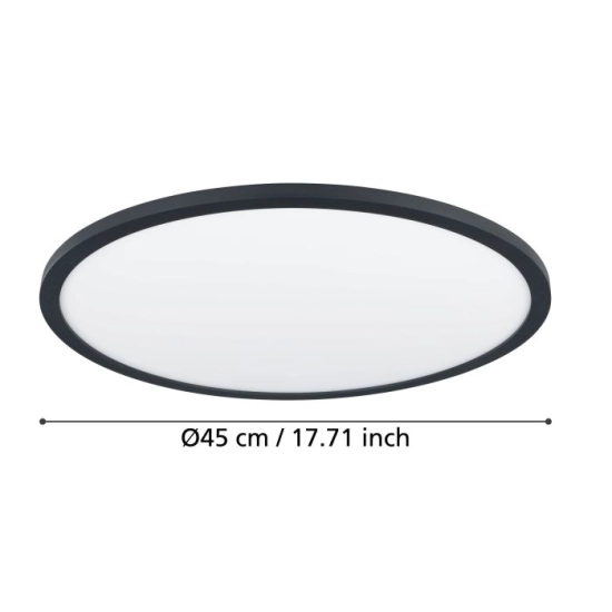 SARSINA-Z Plafon LED 2700-6500K czarny 45 cm oprawa sufitowa Smart Home 900761 EGLO