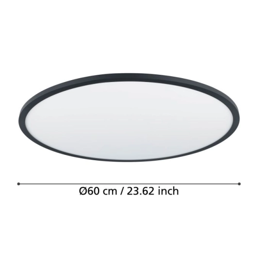SARSINA-Z Plafon LED 2700-6500K czarny 60 cm oprawa sufitowa Smart Home 900762 EGLO