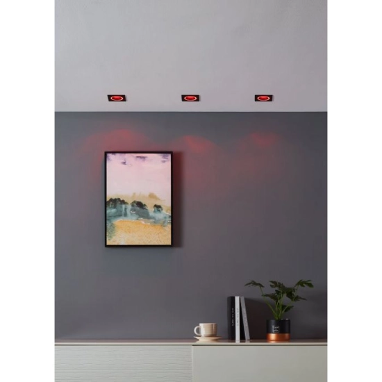 CAROSSO-Z Oprawa wpuszczana LED 5W RGB+TW kwadratowa czarna Smart Home 900763 EGLO