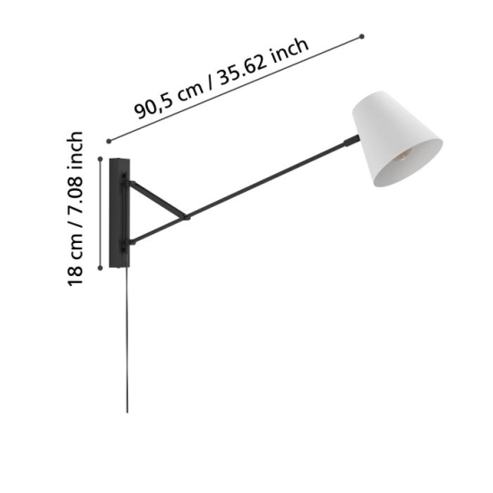 FORCADET lampa ścienna 900865 EGLO