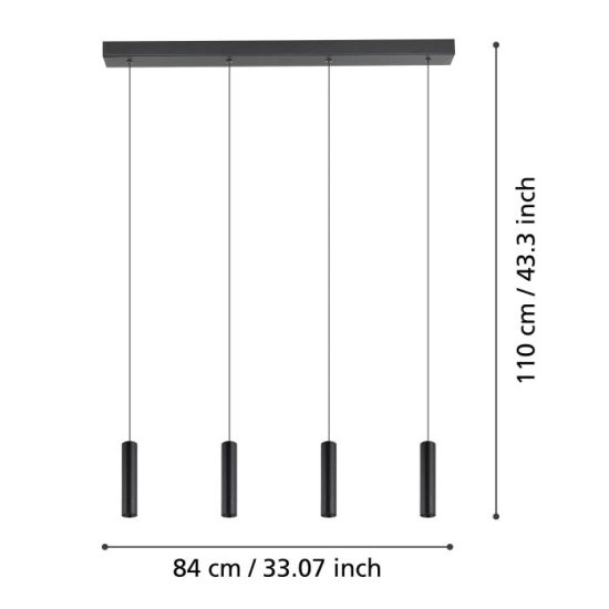 ALMUDAINA Lampa wisząca 900906 EGLO