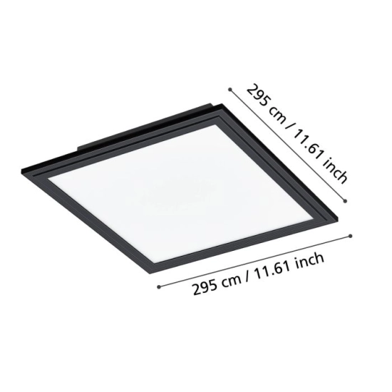 SALOBRENA 1 oprawa sufitowa 30x30 cm 4000K plafon czarny 900817 EGLO
