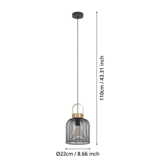 ROUNDHAM Lampa wisząca 43963 EGLO