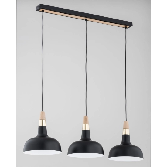Lampa wisząca RODOS 3xE27 czarna-złoty 62483 ALFA