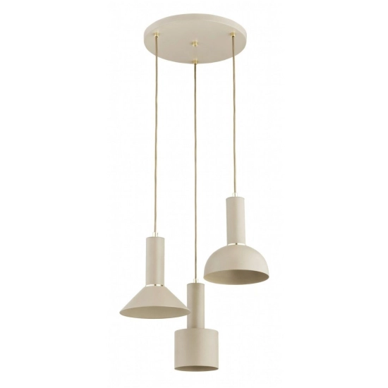 Lampa wisząca Vanti 3xE27 beżowa złota 62615 ALFA