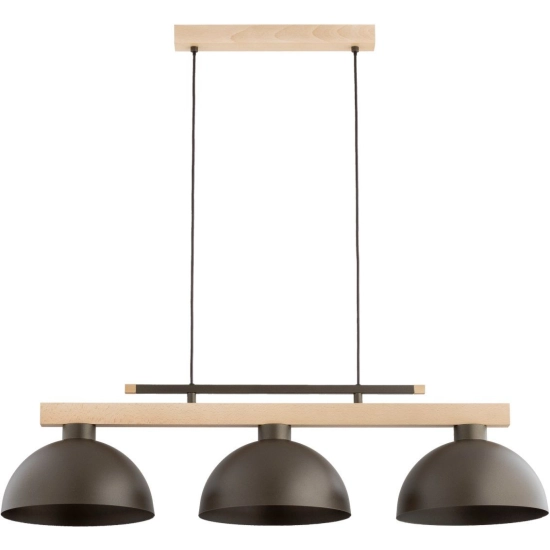 Lampa wisząca VERTA 3xE27 brązowy jasne drewno 62619 ALFA
