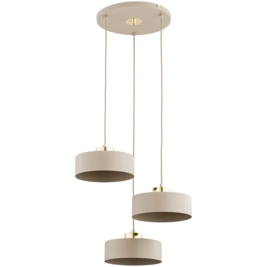 Lampa wisząca Selia 3xE27 beżowa złota 62622 ALFA