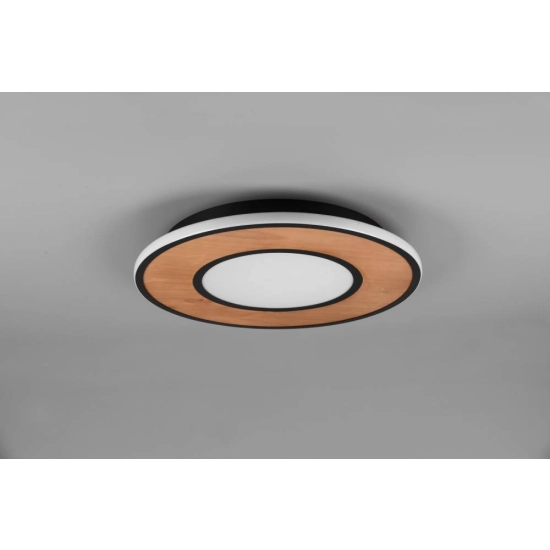 kinkiecik.pl Plafon LED drewno/czarny DEACON 626610232 TRIO
