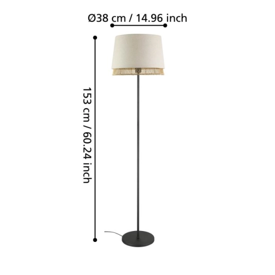 TABLEY Lampa podłogowa 43978 EGLO