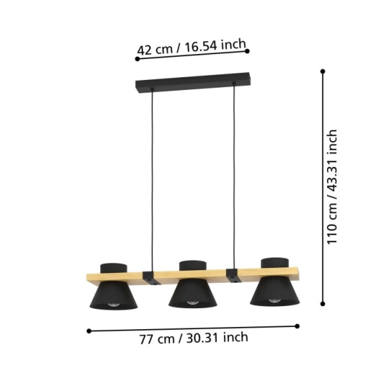 MACCLES Lampa wisząca 43956 EGLO