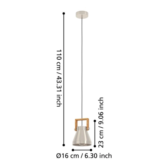 CAWTON Lampa wisząca 43951 EGLO