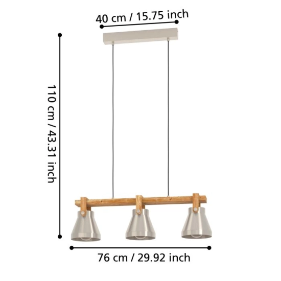 CAWTON Lampa wisząca 43952 EGLO