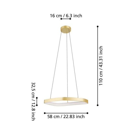 VALLEROSA Lampa wisząca 900917 EGLO