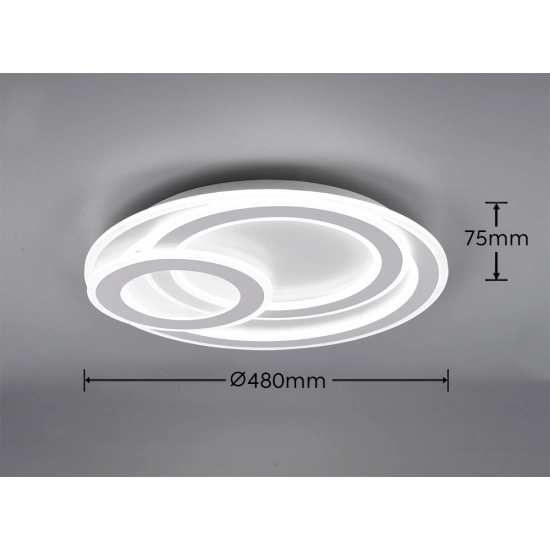 Plafon MITA – 629210331 incl. 1x SMD LED, 74W · 1x 9000lm, 2700 - 6000K TRIO