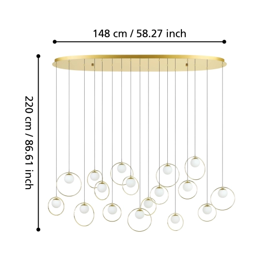 PORTOCOLOM Lampa wisząca 390348 EGLO