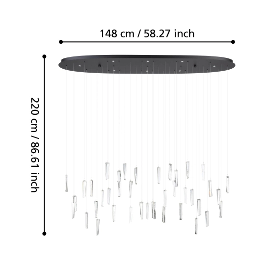 SARDENARA Lampa wisząca 390349 EGLO