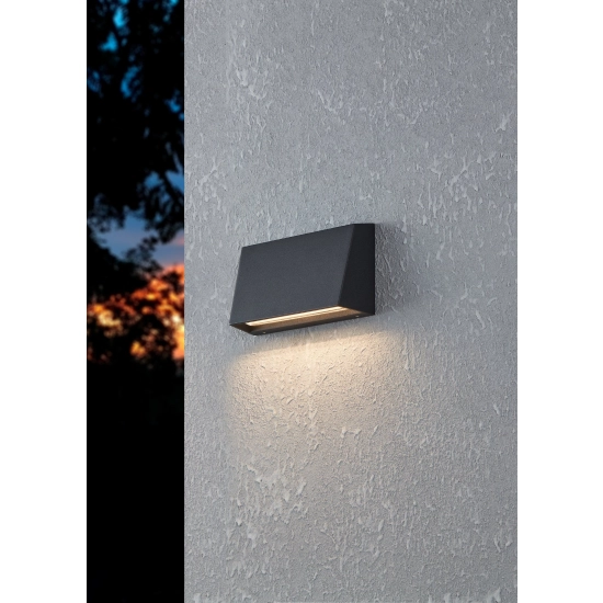 SPONGANO lampa ścienna kinkiet zewnętrzny LED czarny IP65 900887 EGLO