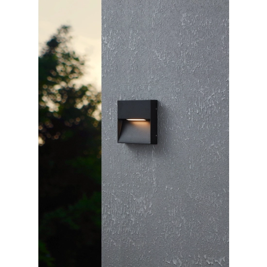 MARUGGIO lampa ścienna kinkiet zewnętrzny LED czarny IP65 900889 EGLO