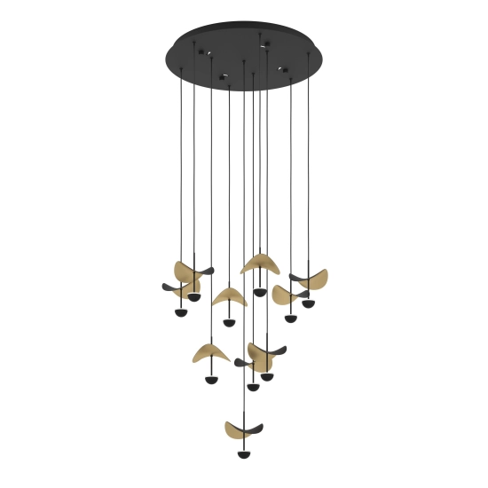 DRACERA Lampa wisząca LED czarno złota 390339 EGLO