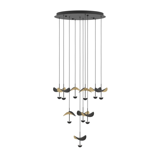 DRACERA Lampa wisząca LED czarno złota 390339 EGLO