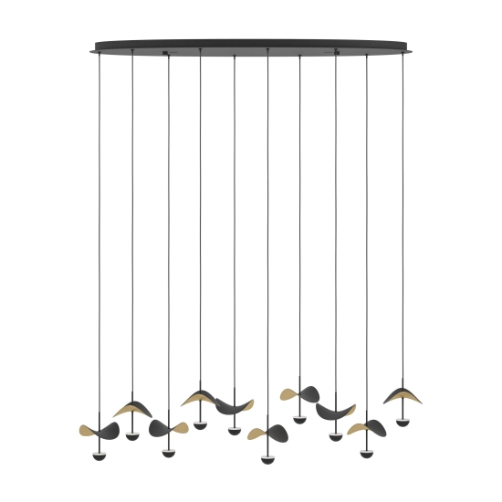 DRACERA Lampa wisząca LED czarno złota 390342 EGLO