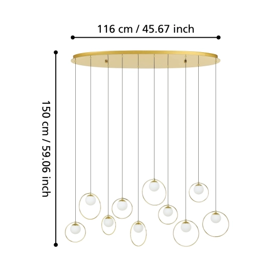 PORTOCOLOM Lampa wisząca 390347 EGLO
