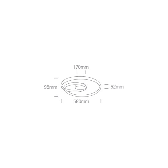 Plafon The Swirl Range 63066/W ONE LIGHT