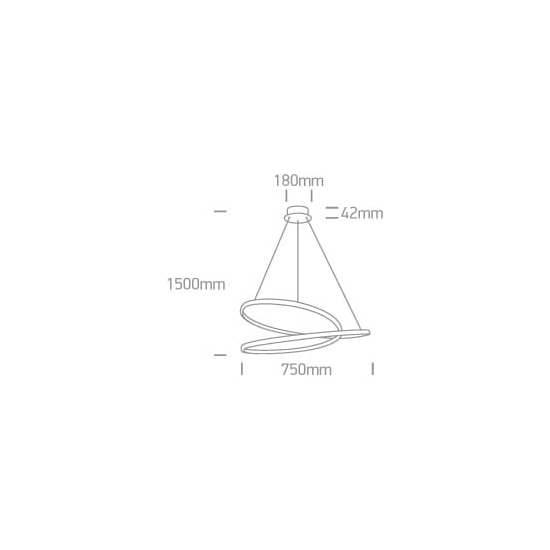 kinkiecik.pl Randa 63068A/BS mosiężna lampa wisząca LED 40W 230V 3000K; w zestawie zasilacz 24V ONE LIGHT