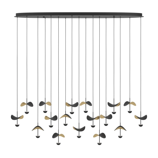 DRACERA Lampa wisząca LED czarno złota 390343 EGLO